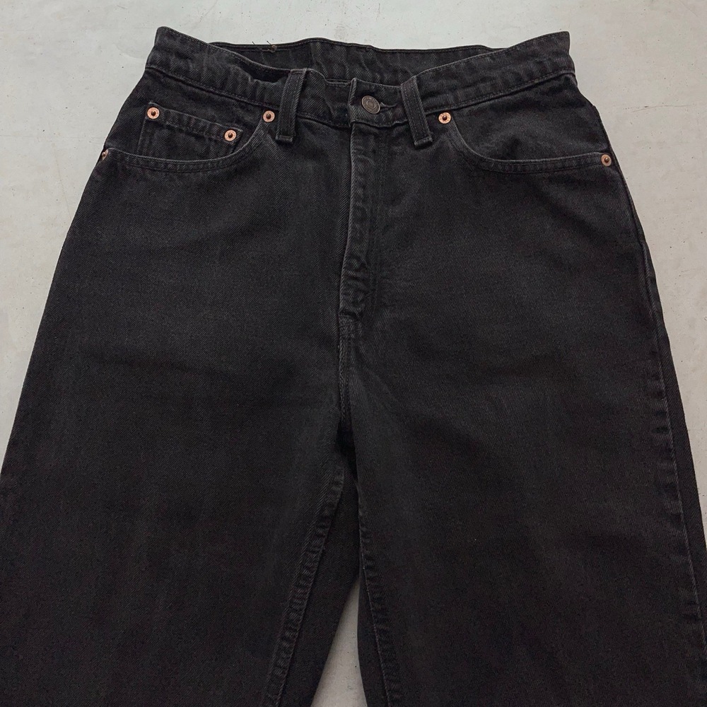 Vintage 90s Levi's 521 Tapered Fit Jeans Womens 10 Dark Brown Denim Size 27x27.5 - Picture 3 of 15